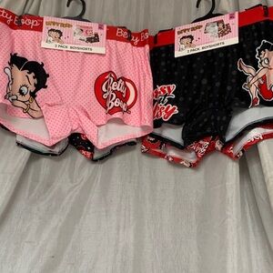 Betty Boop Boyshorts Set - Pink and Black